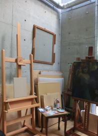 絵画修復工房内の様子