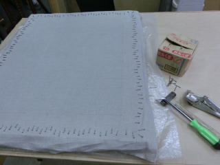 裏打ちと修復 絵画の保存修復作業18