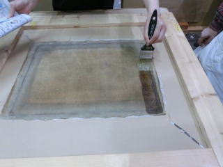 絵画の保存修復作業16