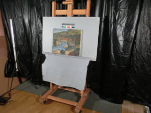 修復前撮影 絵画の保存修復作業41