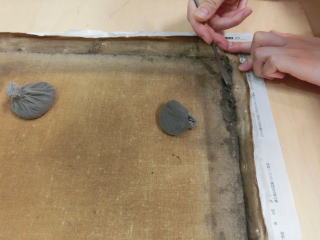 絵画の保存修復作業13