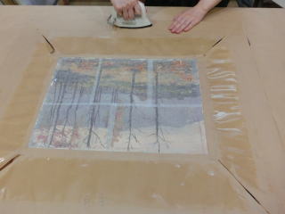 絵画の保存修復作業14