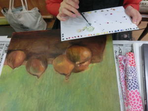 絵画の保存修復作業36