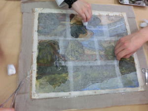 絵画の保存修復作業38