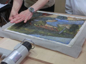 絵画の保存修復作業39