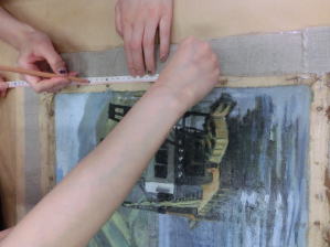 絵画の保存修復作業38