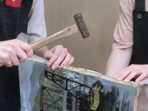 絵画の保存修復作業39