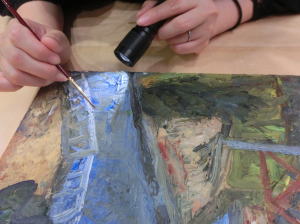 絵画の保存修復作業37