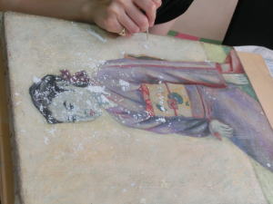 絵画の保存修復作業39