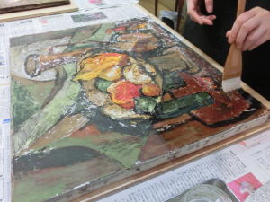 絵画の保存修復作業38