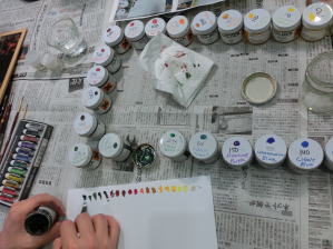 絵画の保存修復作業36