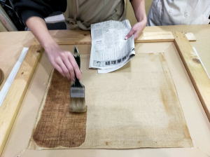 絵画の保存修復作業39