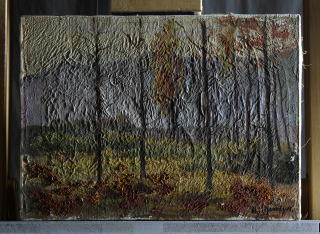 絵画の保存修復作業3